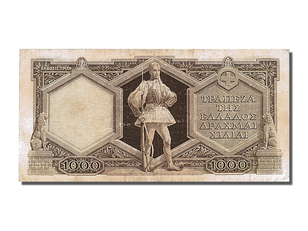 Greece, 1000 Drachmai, 1944, KM #172a, VF(30-35), 862096