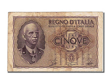 Italy, 5 Lire, 1940, KM #28, VF(20-25), 0247 087587