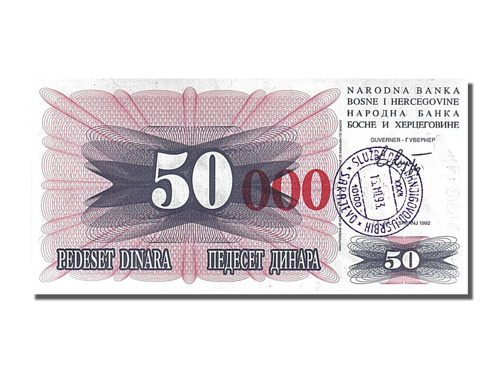 Billet, Bosnia - Herzegovina, 25,000 Dinara, 1993, 1993-10-15, NEUF