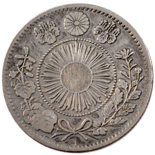 JAPAN, 20 Sen, 1871, KM #3, EF(40-45), Silver, 24, 5.00