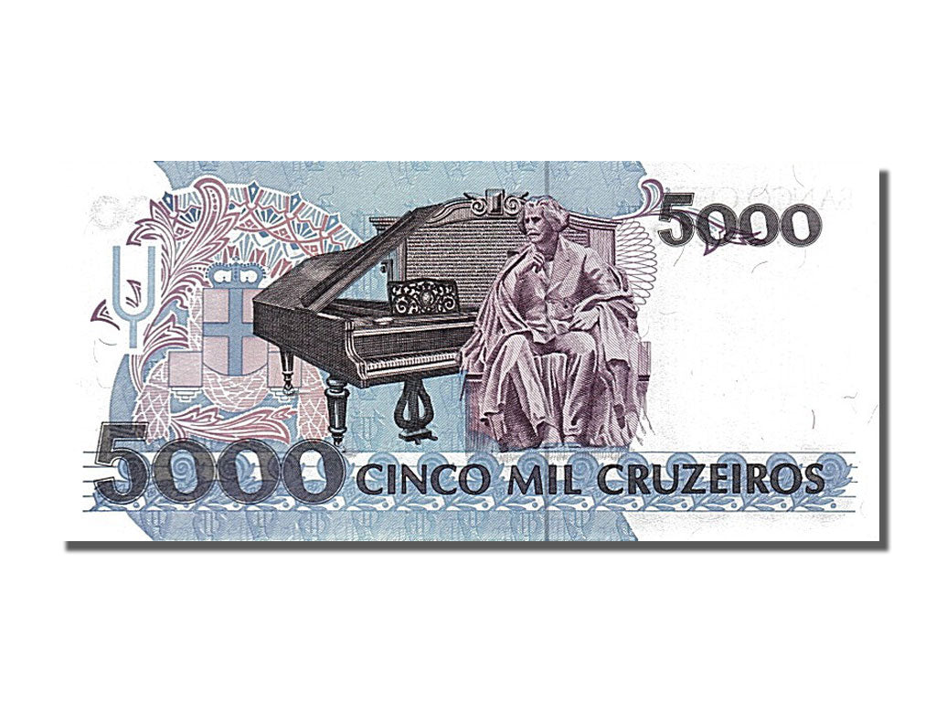 Banknote, Brazil, 5000 Cruzeiros, 1993, UNC(65-70)