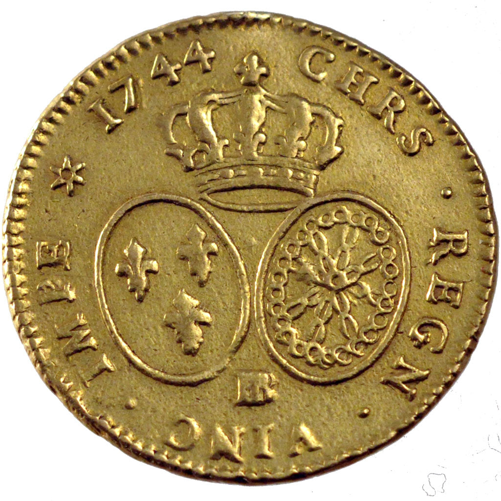FRANCE, Double louis d'or au bandeau, 2 Louis D'or, 1744, Strasbourg, KM...
