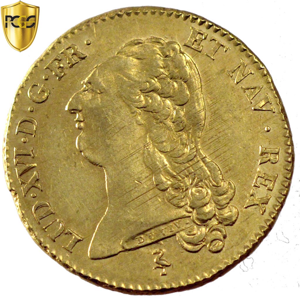FRANCE, Louis XVI, 2 Louis D'or, 1786, Paris, Gold, PCGS AU55, KM 592.1