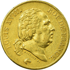 Coin, France, Louis XVIII, Louis XVIII, 40 Francs, 1816, Bayonne, AU(50-53)
