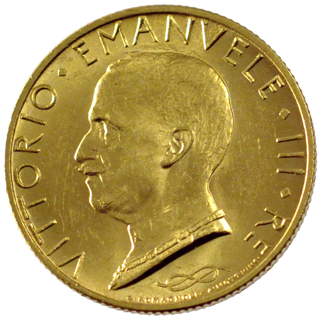 ITALY, 100 Lire, 1931, Rome, KM #72, graded, PCGS, MS(60-62), Gold, 8.80