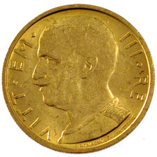 ITALY, 50 Lire, 1932, Rome, KM #71, AU(55-58), Gold, 4.40
