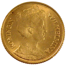 NETHERLANDS, 5 Gulden, 1912, KM #151, MS(60-62), Gold, 18, 3.37