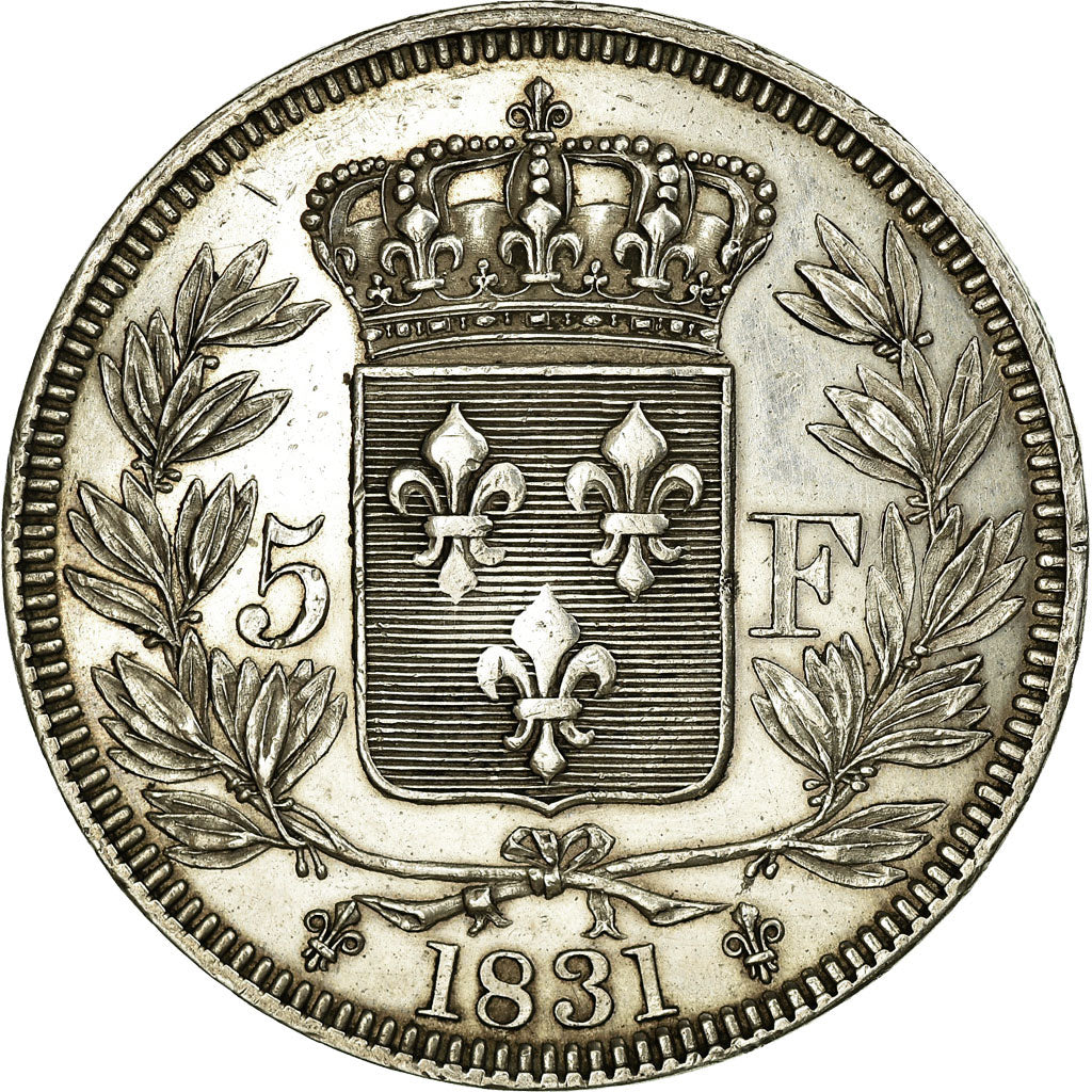 Coin, France, Henri V, 5 Francs, 1831, MS(60-62), Silver, Mazard:905