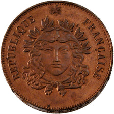 FRANCE, 10 Centimes, 1848, MS(60-62), Copper, Gadoury #227P, 35.36
