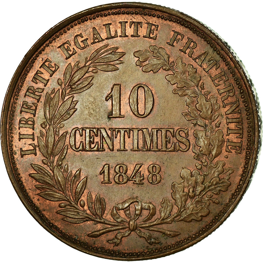 Monnaie, France, Essai-piéfort Concours de Alard, 10 Centimes, 1848, SUP+