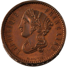 FRANCE, 10 Centimes, 1848, MS(60-62), Copper, Gadoury #219P, 40.89