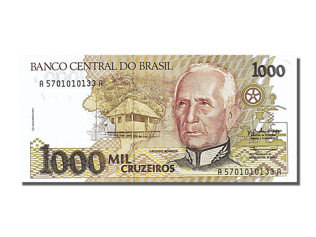 Banknote, Brazil, 1000 Cruzeiros, 1990, UNC(65-70)