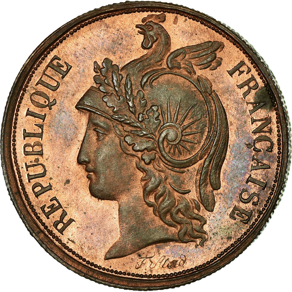 Coin, France, Essai-piéfort Concours de Alard, 10 Centimes, 1848, MS(60-62)
