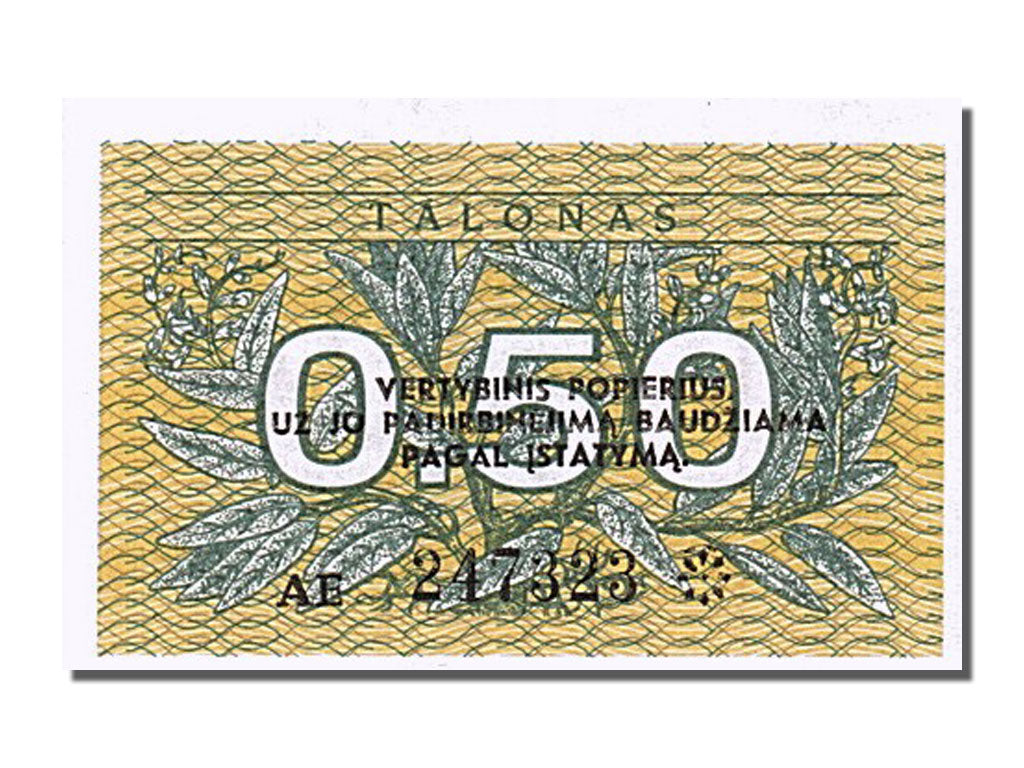 Banknot, Litwa, 0.50 Talonas, 1991, UNC(65-70)