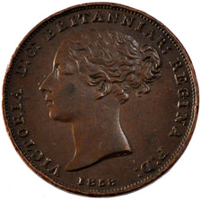 JERSEY, 1/26 Shilling, 1858, KM #2, AU(55-58), Copper, 8.55