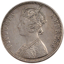 INDIA-BRITISH, Rupee, 1890, KM #492, AU(50-53), Silver, 30.79, 11.60