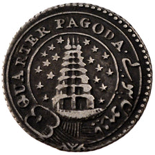 INDIA - BRITANNICA, MADRAS PRESIDENCY, 1/4 Pagoda, 1808, Madras, BB, Argento,...