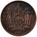 BRITISH NORTH BORNEO, Cent, 1887, Heaton, KM #2, AU(50-53), Bronze, 29.6, 9.43