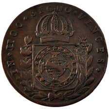 BRAZIL, 40 Reis, 1826, Rio de Janeiro, KM #363.1, EF(40-45), Copper, 8.98