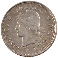 ARGENTINA, 20 Centavos, 1882, KM #27, EF(40-45), Silver, 5.00