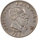 ITALY, 20 Centesimi, 1863, Milan, KM #13.1, AU(50-53), Silver, 0.89