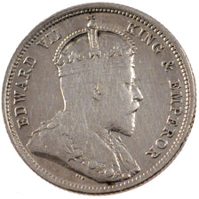 Ceylon, Edward VII, 50 Cents, 1910, MB+, Argento, KM:99