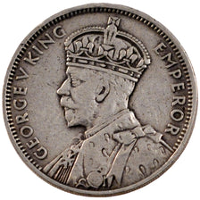 Mauritius, George V, 1/2 Rupee, 1934, BB, Argento, KM:16