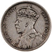 Mauritius, George V, 1/2 Rupee, 1934, BB, Argento, KM:16