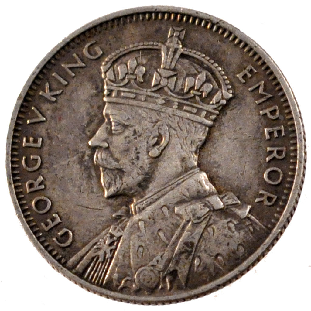 Mauritius, George V, 1/4 Rupee, 1936, BB, Argento, KM:15