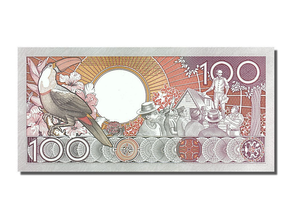 Banknote, Suriname, 100 Gulden, 1986, 1986-07-01, UNC(65-70)