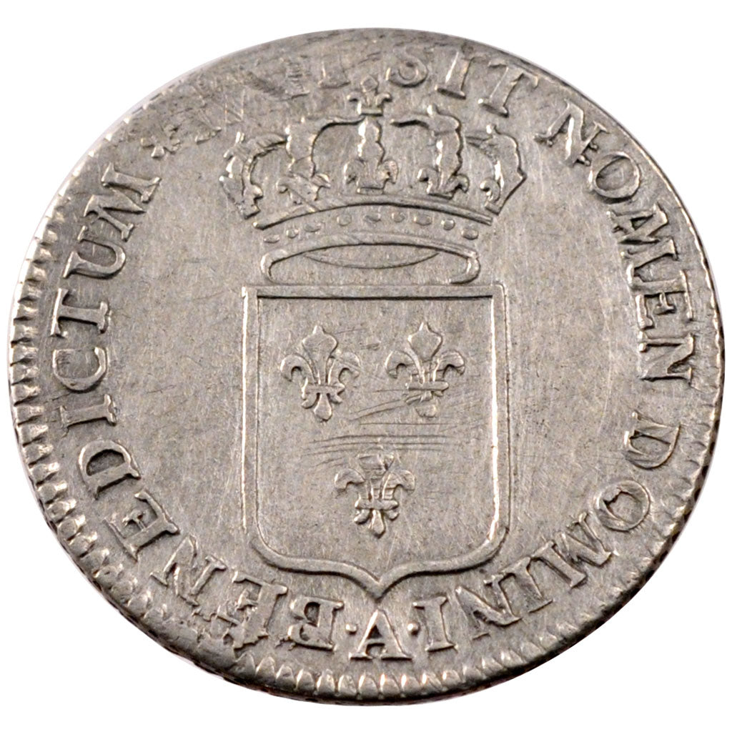 FRANCE, 1/3 Écu de France, 1/3 ECU, 1721, Paris, KM #457.1, VF(30-35), Silver, .