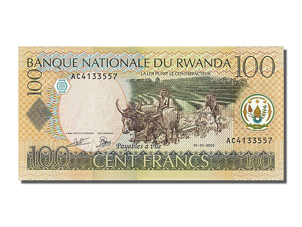Banknot, Ruanda, 100 Francs, 2003, 2003-05-01, UNC(65-70)