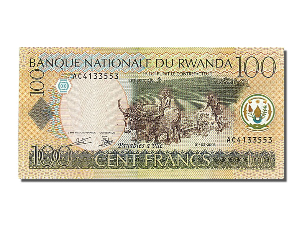 Banknote, Rwanda, 100 Francs, 2003, 2003-05-01, UNC(65-70)