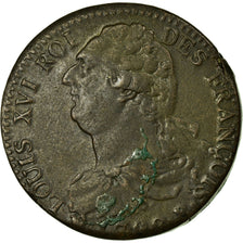 Münze, Frankreich, 2 sols françois, 2 Sols, 1792, Rouen, SS+, Bronze