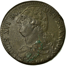 Monnaie, France, 2 sols françois, 2 Sols, 1792, Rouen, TTB+, Bronze, Gadoury:25