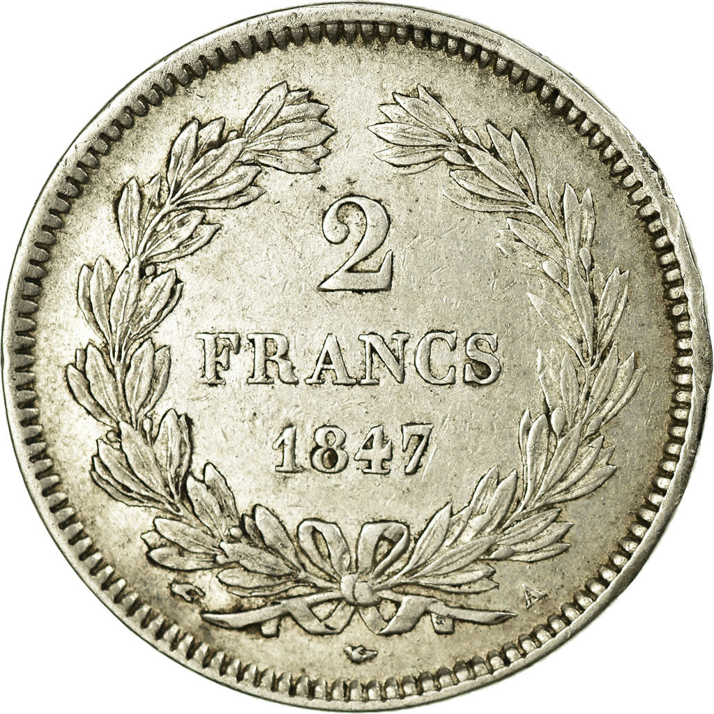 Moneta, Francia, Louis-Philippe, 2 Francs, 1847, Paris, SPL-, Argento