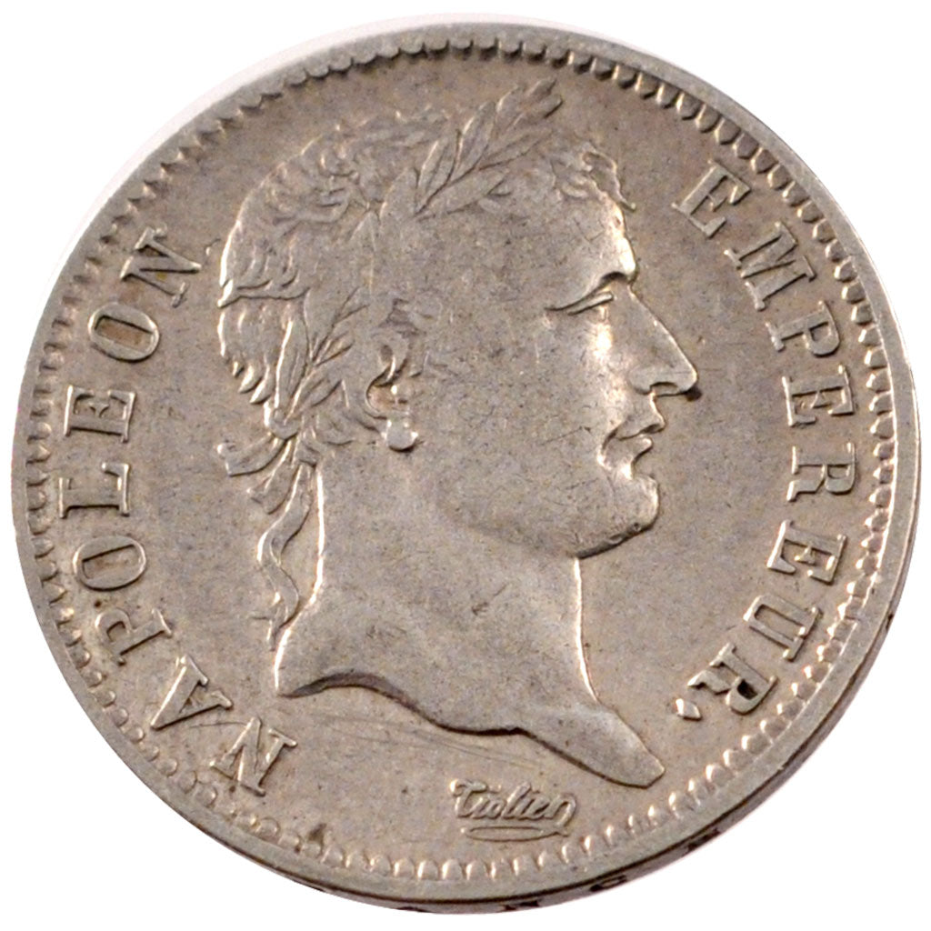 FRANCE, Napoléon I, Franc, 1808, Strasbourg, KM #682.3, EF(40-45), Silver, G...