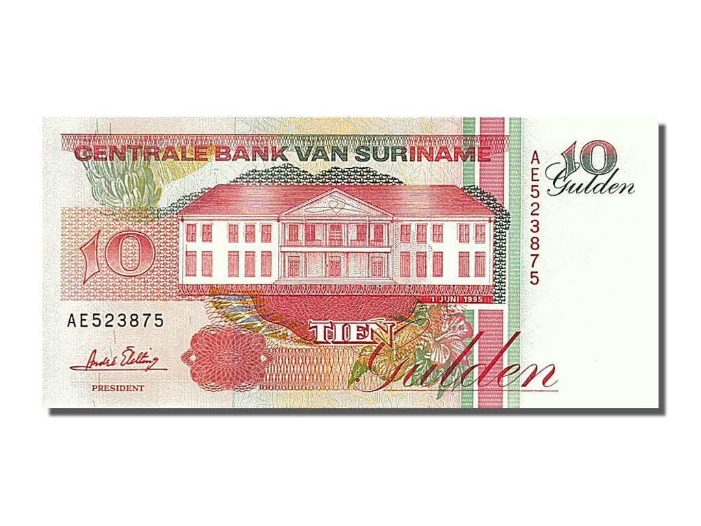 Banknote, Suriname, 10 Gulden, 1995, 1995-06-01, UNC(65-70)