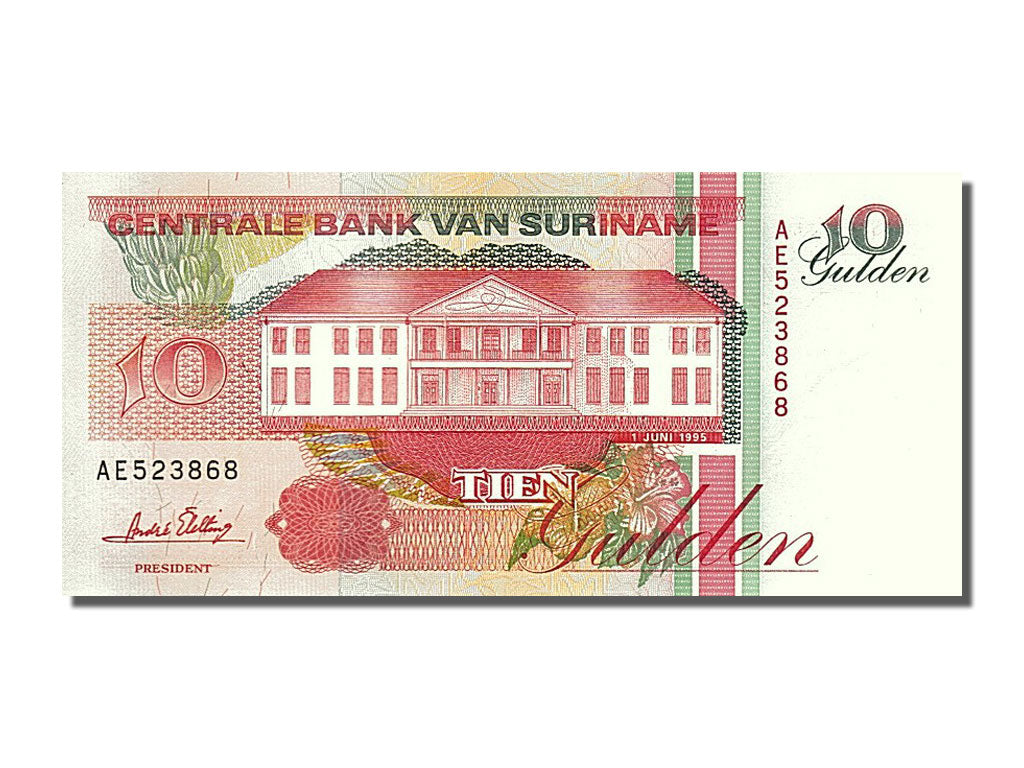 Banknote, Suriname, 10 Gulden, 1995, 1995-06-01, UNC(65-70)