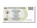 Banknote, Zimbabwe, 500 Dollars, 2006, 2006-12-01, UNC(65-70)