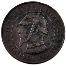 FRANCE, 10 Centimes, 1870, AU(50-53), Bronze, Gadoury #248, 11.20