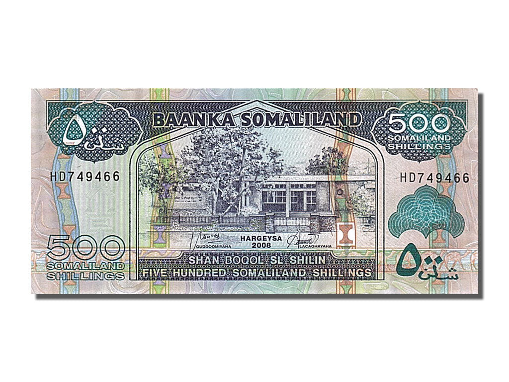 Banknote, Somaliland, 500 Shillings = 500 Shilin, 2008, UNC(65-70)