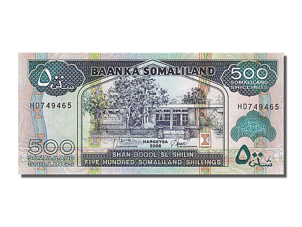 Banknote, Somaliland, 500 Shillings = 500 Shilin, 2008, UNC(65-70)