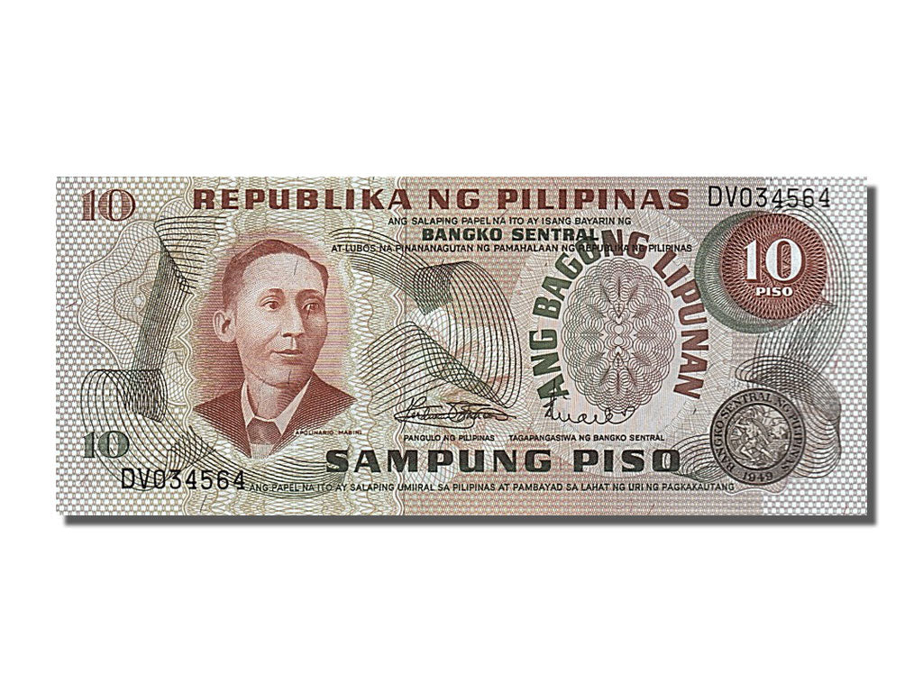 Banknot, Filipiny, 10 Piso, UNC(65-70)