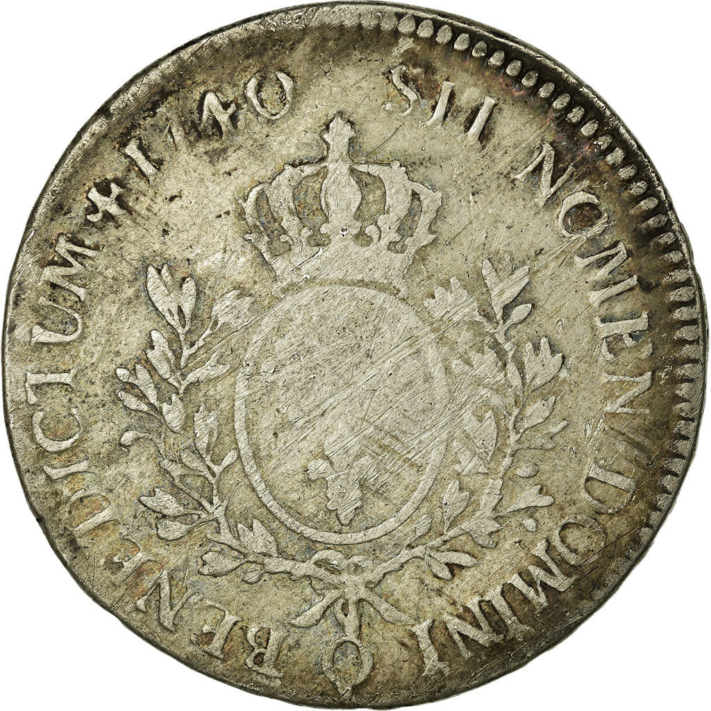 Coin, France, Louis XV, Écu aux branches d'olivier, Ecu, 1740, Perpignan