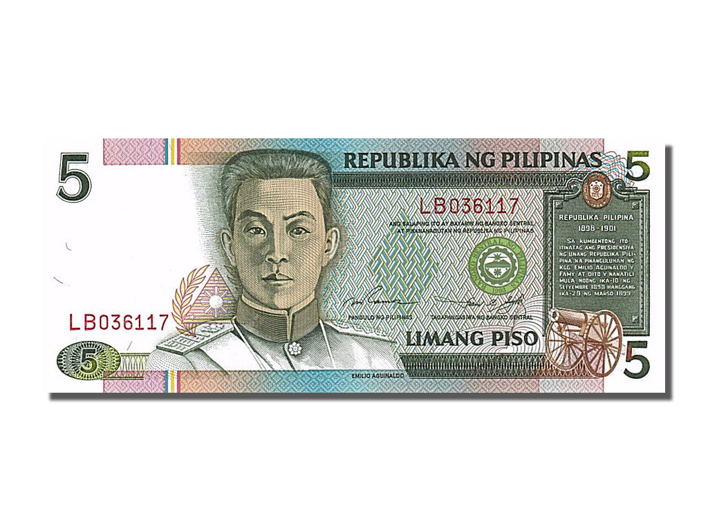 Banconote, Filippine, 5 Piso, 1995, FDS