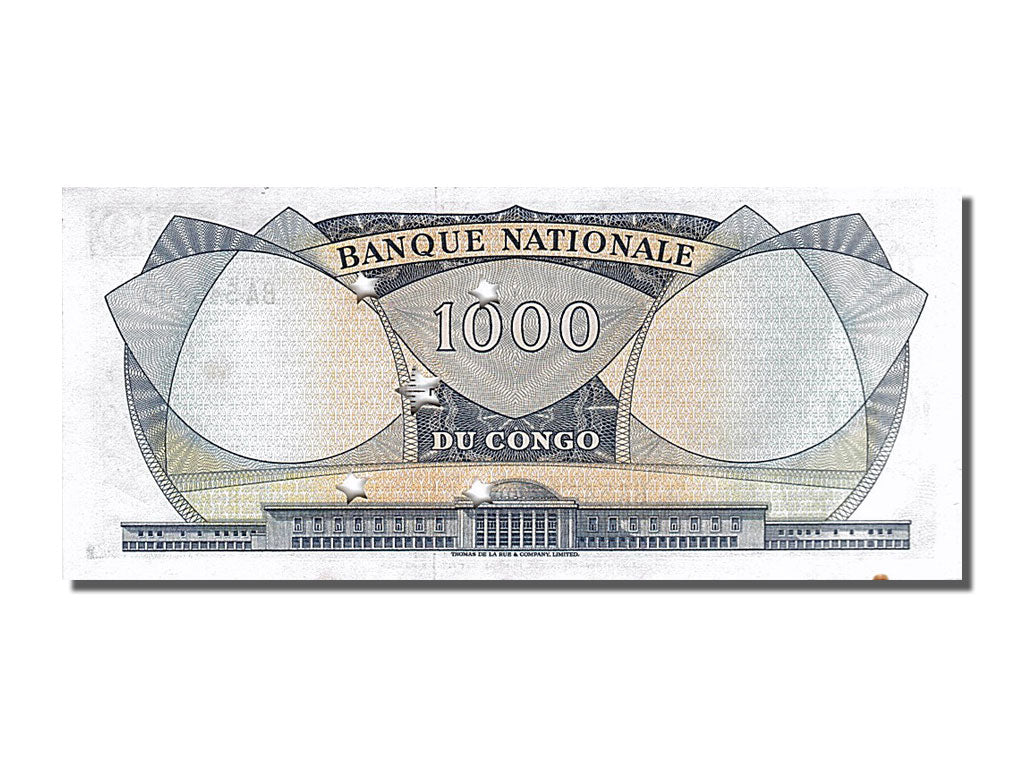 Banknote, Congo Democratic Republic, 1000 Francs, 1964, 1964-08-01, AU(55-58)