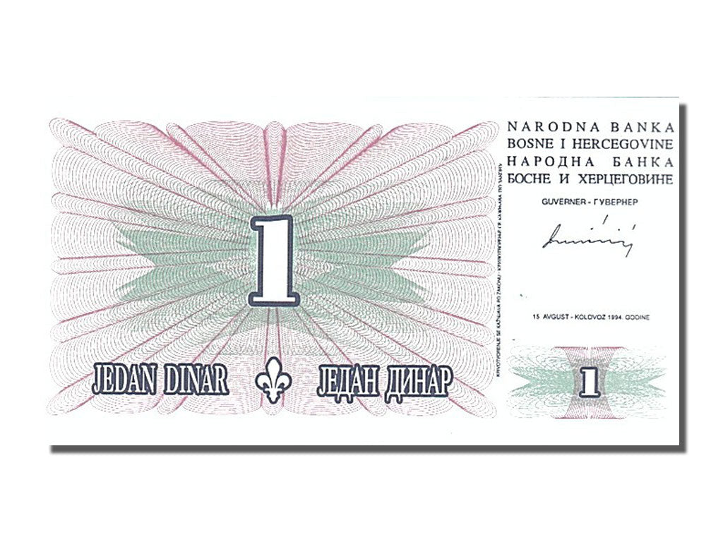 Banknote, Bosnia - Herzegovina, 1 Dinar, 1994, 1994-08-15, UNC(65-70)