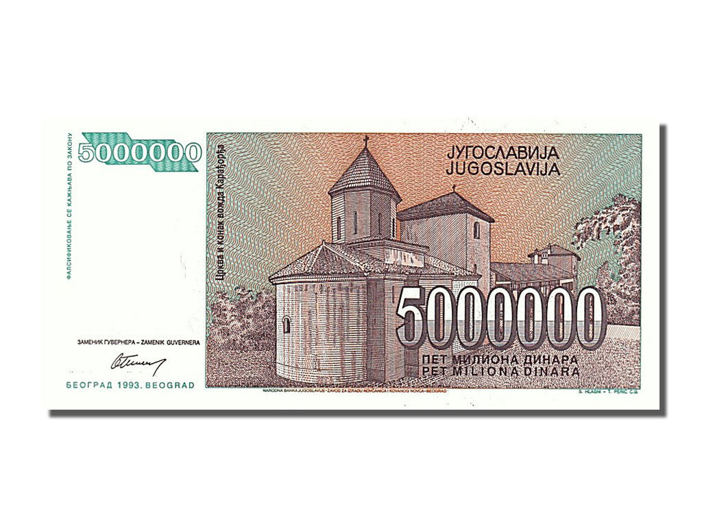 Yugoslavia, 500 000 Dinara, 1993, UNC(65-70)