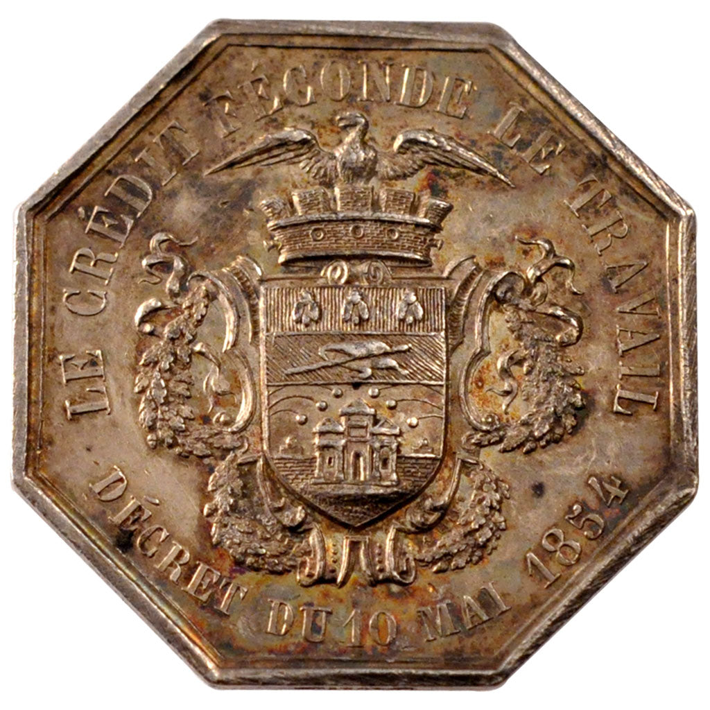 France, Bank, Token, AU(50-53), Silver, 10.60